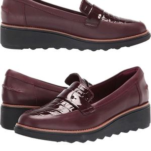 Women's Collection by Clarks  sharon Gracie, color Burgandy size 8.